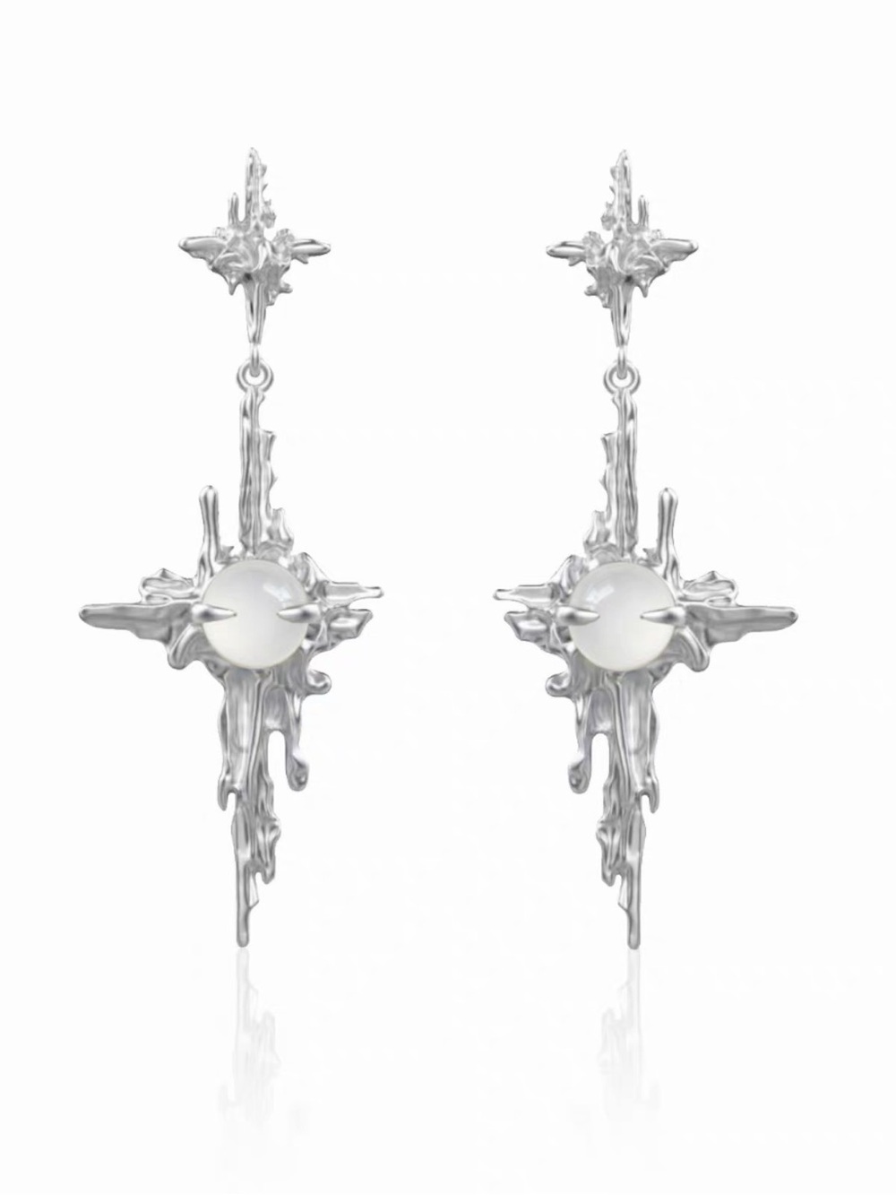 Best selling earrings Videmus Omnia Astral Melt abstract drop Earrings